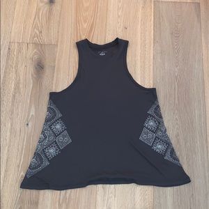 billabong women's grey racer back boho tank size M